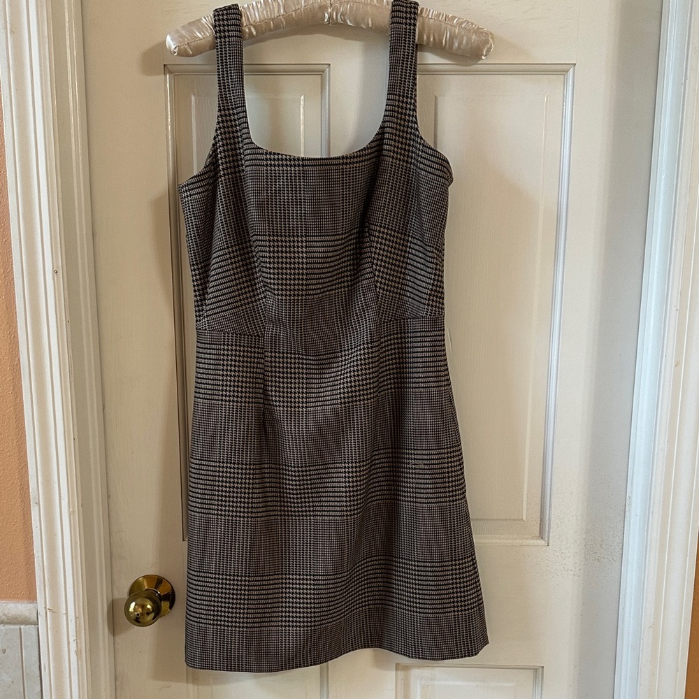 Banana Republic Black and White Checkered Mini Dress